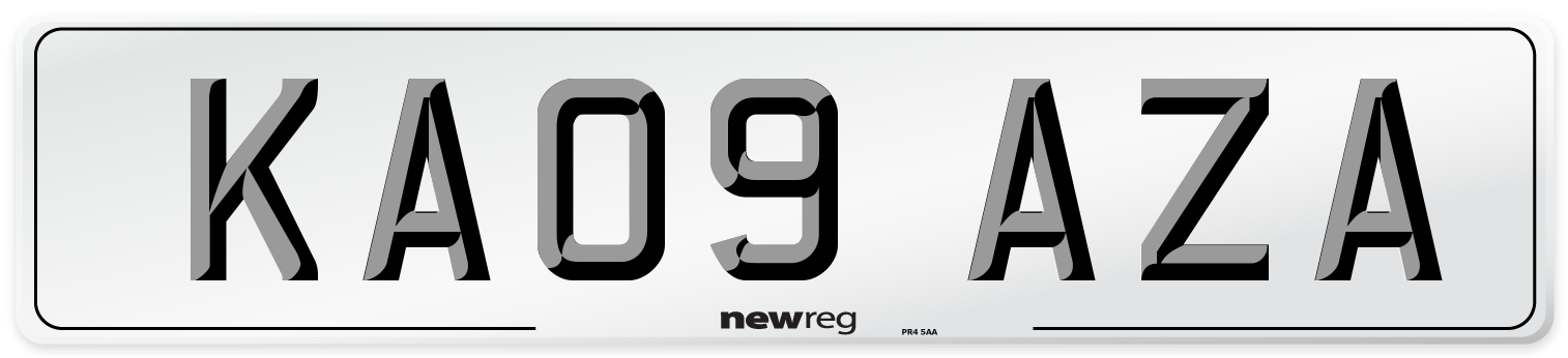 KA09 AZA Number Plate from New Reg
